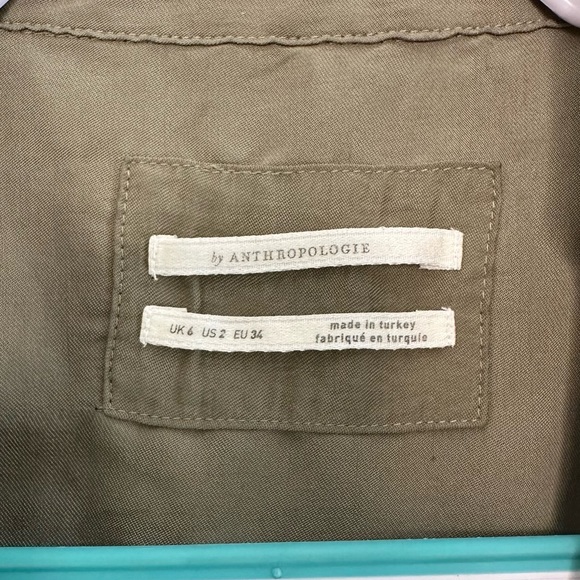 Anthropologie Long Sleeve V-Neck Knot Front Midi Dress - Picture 11 of 15